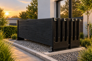 AluKol® Energieblock an einem modernen Gewerbeobjekt.